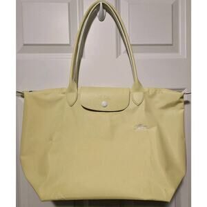 LONGCHAMP Le Pliage Club Yellow Foldable Tote Bag